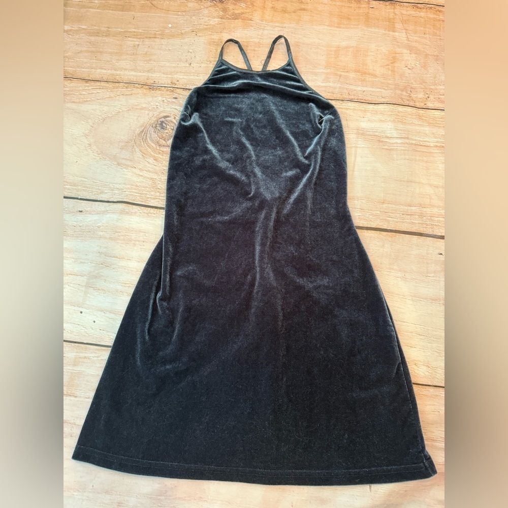 Vintage 90s Y2K Rampage Blue Grey Whimsygoth  Velvet  Dress Slip Fairy